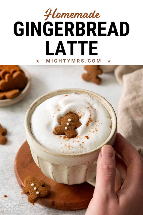 Make this homeade gingerbread latte at home instead of stopping at the large coffee shop. This gingerbread latte is a festive way to start your dayduring the holiday season! The latte is warm and comforting with a hint of molasses, cinnamon, and ginger, topped off with thick, frothed milk. Gingerbread Coffee, Spring Drink, Latte At Home, Homemade Gingerbread, Gingerbread Latte, Cinnamon Coffee, Crockpot Soup Recipes, Holiday Recipes Christmas, Party Punch