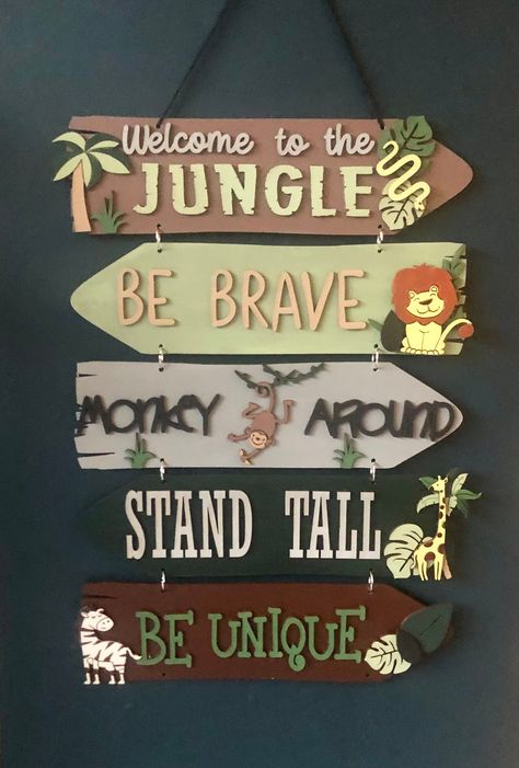 Safari Wall Sign, Wooden Plaques for Wall, Safari Themed Wall Decor, Jungle Wall Decor, Wooden Wall Plaque, Safari Direction Sign - Etsy Safari Toddler Room, Safari Room Decor, Safari Bedroom Decor, Jungle Bedroom Theme, Jungle Theme Rooms, Safari Wall Decor, Giraffe Room, Jungle Wall Decor, Safari Bedroom