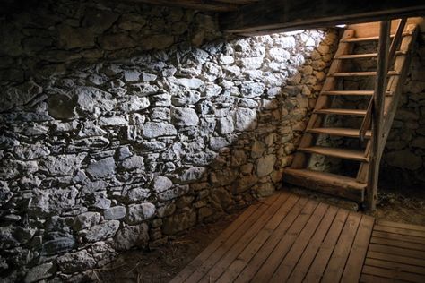 Storm Cellar, Old Basement, House Journal, Basement Remodel Diy, Root Cellar, French Drain, Small Basements, Waterproofing Basement, Survival Shelter