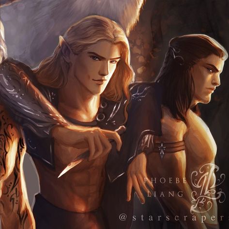 Fenrys & Lorcan | The Cadre White Tailed Hawk, Bookish Fanart, Fantasy Beings, Books Characters, Throne Of Glass Fanart, Sara J Maas, Aelin Ashryver Galathynius, Aelin Galathynius, Throne Of Glass Books