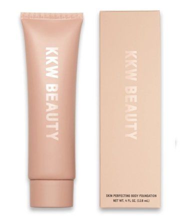 KKW Beauty Skin Perfecting Body Foundation Kkw Beauty Packaging, Kylie Cosmetics Foundation, Foundation Packaging Design, Foundation Packaging, Makeup To Try, Skincare Design, Scar Makeup, Foundation Brands, Body Foundation