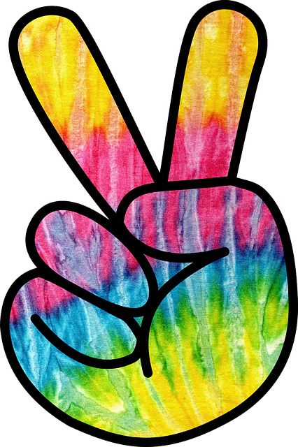 The Peace, Peace Sign, Rainbow Colors, Tie Dye, Rainbow