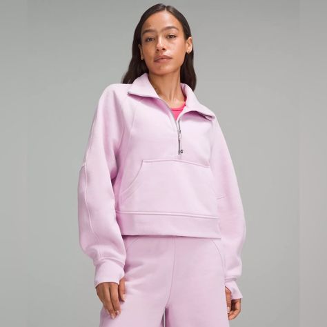 Lululemon X Peloton, Brand New With Tags, Half Zip, Color Light Pink, Finger Holes, Very Soft And Cozy Inside, Front Pocket, Size Medium/Large Scuba Sweatshirt, Lululemon Scuba Hoodie, Half Zip Hoodie, Lululemon Scuba, Velour Hoodie, Jersey Jacket, Women's Hoodies, Hoodie Women, Women Hoodies Sweatshirts