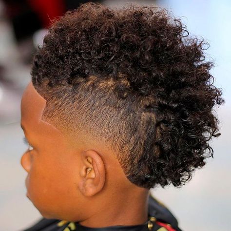 Top Trendy Boy Haircuts For Stylish Little Guys ★ Boys Haircut Trendy Mullet, Curly Hair Mohawk Boys, Trendy Boy Haircuts, Mixed Boys Haircuts, Trendy Curls, Diy Haircuts, Curly Mohawk Hairstyles, Roman Hair