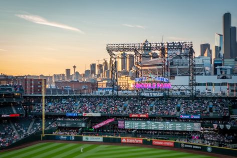 Ballpark Review: T-Mobile Park – formerly Safeco Field (Seattle Mariners) – Perfuzion T Mobile Park Seattle, Seattle Airport, Safeco Field, Seattle Mariners Baseball, Mariners Baseball, Baseball Park, Unique Cocktails, Ken Griffey Jr., Baseball Stadium