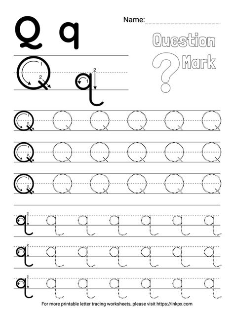 Q Words Preschool, Letter Q Preschool, Handwriting Paper Kindergarten, Letter Q Worksheets, Kindergarten Writing Paper, Word Cloud Generator, Line Tracing Worksheets, Smart Goals Template, Tracing Worksheets Free