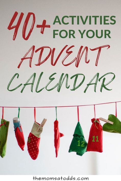 40 plus Activities for your advent calendar. Photo of hanging felt advent calendar. Non Toy Advent Calendar, Advent Calendar Family Activities, Christmas Advent Ideas Activities, Nativity Countdown To Christmas, Activities For Advent Calendar, Advent Calendar Activity Ideas Diy, Christmas Advent Activity Ideas, Christmas Holiday Activities For Kids, Toddler Activity Advent Calendar