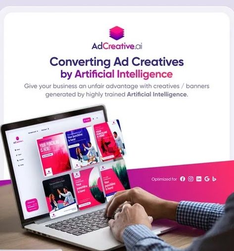 Adcreative is an AI-powered marketing tool that makes it easy to create stunning visuals for your ads and social media posts. With Adcreative , you can quickly create professional-looking visuals without any design experience. Simply select a template, upload your own images or videos, and add your text. Adcreative. will then generate a high-quality visual for you in seconds. Creative Banners, Graphic Design Ads, Social Media Poster, Color Picker, Ad Creative, Social Media Banner, Creative Ads, Creative Posters, Ads Creative