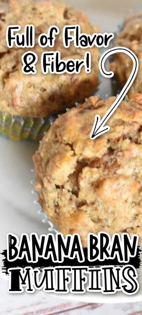 These muffins are so delicious! They are moist, full of flavor, and a great source of fiber! These banana bran muffins will become a breakfast staple in your house!