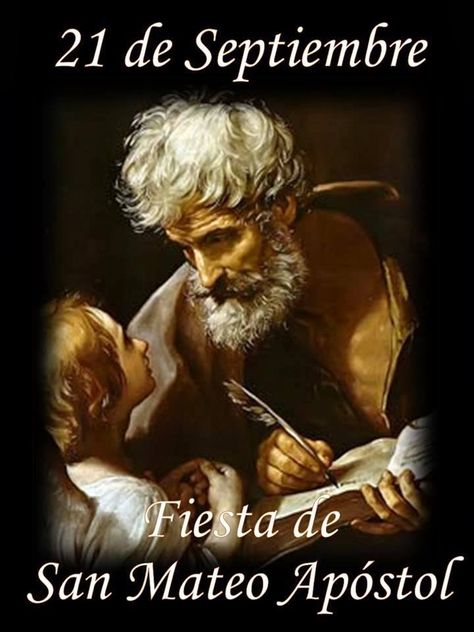 HOY 21 DE SEPTIEMBRE, SAN MATEO - APÓSTOL Y EVANGELISTA - Dos de los cuatro evangelistas dan a San Mateo el nombre de Leví, mientras que San Marcos lo llama, "hijo de Alfeo". Posiblemente Leví era su nombre original y adoptó el mismo el nombre de Mateo cuando se convirtió en seguidor de Jesús. Catholic Faith, Zelda Characters, Birthday, Movie Posters, Fictional Characters, Art, Santos, Film Posters