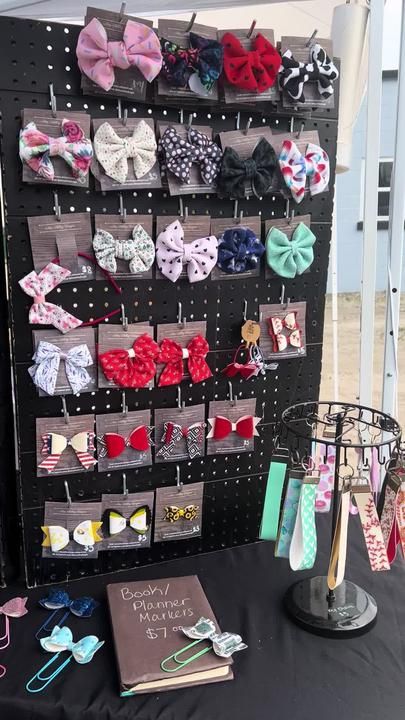 Diy Bow Display, Hairbow Displays Craft Fairs, Bow Display Craft Show, Display Craft Show, Bow Display, Craft Show, Diy Bow, Craft Fairs, Hair Bow