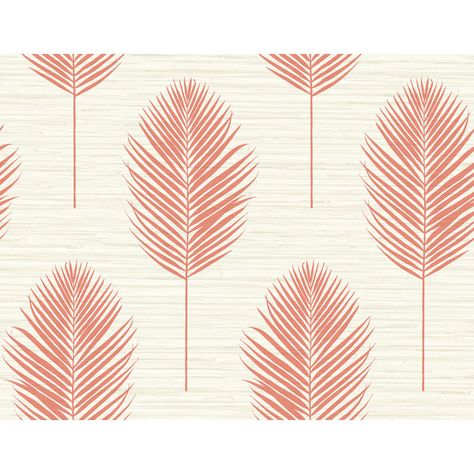 Mclaurin Bali Fern 27' L x 27" W Wallpaper Roll | Birch Lane Large Palm Leaves, Modern Floral Wallpaper, Fern Wallpaper, Wallpaper Large, Coral Wallpaper, A Street Prints, Wallpaper For Sale, W Wallpaper, Tropical Wallpaper