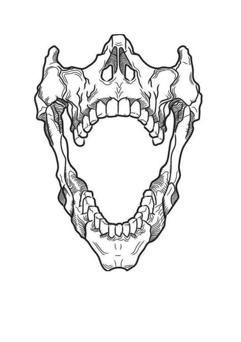 Skull Jaw Drawing, Skull Tattoos Knee, Skull Jaw Knee Tattoo, Men’s Dark Tattoos, Skull Knee Tattoo Design, Jaw Tattoo On Knee, Knee Tattoo Ideas Design, Skeleton Jaw Tattoo, Male Knee Tattoo