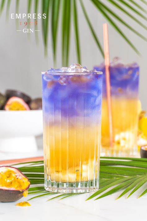 Sip the delicious 'Trip Around the Sun' cocktail all summer long! Find the full recipe, and more, at EmpressGin.com ☀️ Colourful Cocktails Drink Recipes, Pastel Cocktails, Funky Cocktails, Bright Cocktails, Pride Cocktails, Crazy Cocktails, Colourful Cocktails, Cute Cocktails, Instagram Cocktails