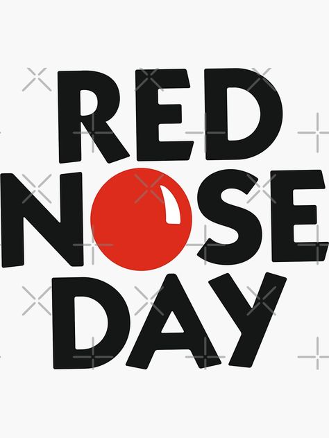 "Red Nose Day 2021" Sticker by Iltive | Redbubble Red Nose Day, Red Nose, Top Artists, Sticker Design, Sell Your Art, Vinyl Sticker, Cricut, For Sale, Red