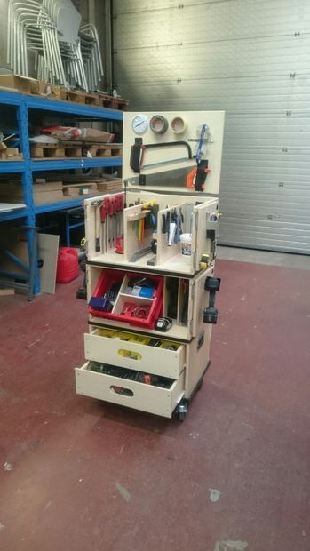 Ultimate portable mobile toolbox Tool Shop Organization, Mobile Tool Box, Mobile Workshop, Tool Storage Diy, Tool Cart, Workbench Plans, Diy Garage Storage, Workshop Organization, Tool Cabinet