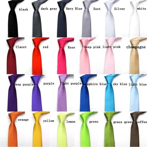 Narrow Solid Color Polyester Tie for Men - sparklingselections Formal Tie, Kids Sports Shoes, Big People, Kids Activewear, Tie For Men, Sport Shoes Women, Wedding Ties, Tie Styles, Women Essentials