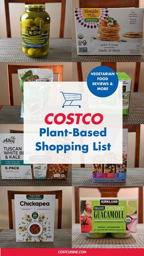 Whether you're looking for plant-based, vegan or vegetarian meals, snacks or dinners at Costco, you can find several plant-based options. Costcuisine reviews Costco food and shares healthy Costco finds. Dairy Free Costco List, Costco Shopping List For One, Healthy Costco Finds, Best Costco Food, Vegetarian Shopping List, Vegan Costco, Costco Snacks, Costco Shopping List, Costco Food