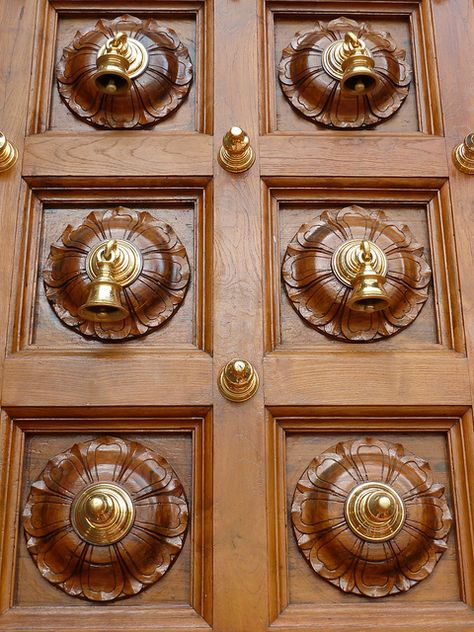 Temple Doors Design, Temple Main Door Design, Temple Wooden Door Design, Temple Doors Indian, Traditional Doors Indian, Temple Door Design, Temple Doors, Temple Door, Pooja Door Design