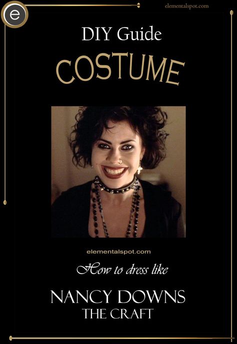 Dress Up Like Nancy Downs from The Craft Nancy Costume The Craft, The Craft Movie Costume Ideas, Nancy Downs Hair, Nancy The Craft Costume, The Craft Nancy Costume, Nancy The Craft Makeup, Nancy Downs Costume, The Craft Movie Outfits, Nancy Downs Aesthetic