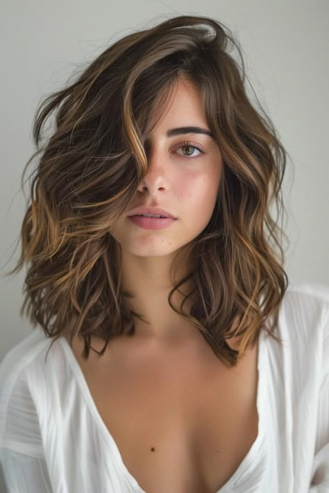 Thick And Wavy Haircuts, Thick Curly Hair Styles, Haircuts Thick Wavy Hair, Short Natural Wavy Hair, Naturally Wavy Hair Cuts, Hairstyles For Thick Wavy Hair, Short Wavy Hairstyles For Women, Haircut Asian, Collarbone Length Hair