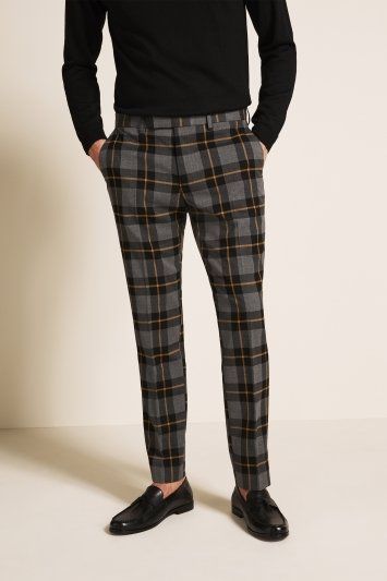 Checked Trousers Outfit, Dark Academia Outfits Men, Mens Trousers Formal, Formal Trousers For Men, Academia Clothing, Dark Gray Suit, Tartan Pants, Pants Outfit Men, Work Fits