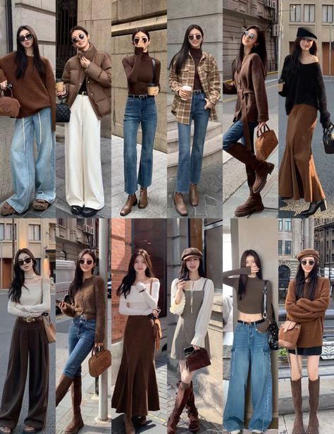 Ootd Autumn Korea, Fall Uni Outfits, Autumn Mute Outfit, Korea Fall Fashion, Korea Fall Outfit, Fall Outfits Asian, Korea Winter Outfit, First Date Outfit Fall, Outfit Catalog