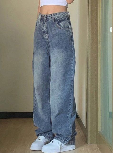 Jeans Online Store, 90s Baggy, Street Y2k, Mid Waist Pants, Populaire Outfits, Jumpsuit Outfit, Y2k Vintage, Jeans Online, Type Of Pants