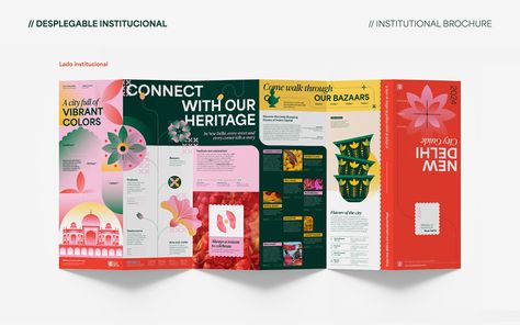 New Delhi city branding - Gabriele 2023 :: Behance City Brochure Design, New Delhi City, Infographic Brochure, Magazine Editorial Design, Guidebook Design, Brand Brochure, City Guide Design, Delhi City, City Branding