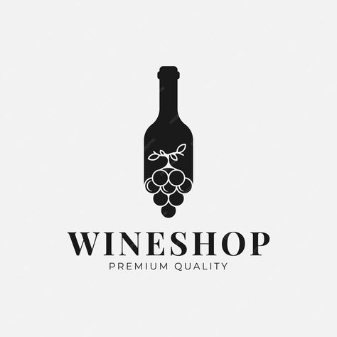 Premium Vector | Wine bottle icon Wine Grape logo vector design Grape Logo, Wine Bottle Logo, Wine Logo Design, Vine Bottle, Bottle Icon, Bottle Logo, Wine Grape, Wine Logo, Wine Wednesday