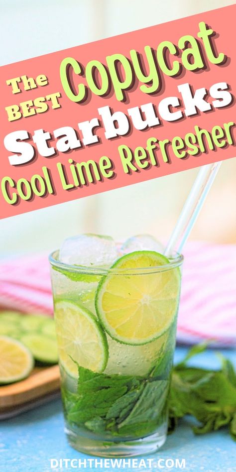 Get ready to sip this refreshing, zesty lime and cucumber water. It's a Copycat Starbucks Cool Lime Refresher that you can make at home effortlessly! This Starbucks copycat drink has flavors of lime, mint, and cucumber. This is a refreshing summer drink. It would make great non alcoholic drinks for summer to serve for parties.  https://www.rfr.bz/plhq5dy Lime And Cucumber Water, Cool Lime Refresher Recipe, Alcoholic Drinks For Summer, Non Alcoholic Drinks For Summer, Drinks Nonalcoholic Easy, Flourless Mug Cake, Winter Drinks Alcoholic, Drinks For Summer, Nonalcoholic Party Drinks