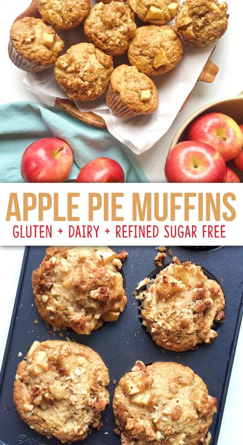 Dairy Free Healthy Muffins, Healthy Gluten Free Muffins Clean Eating, Gluten Free Dairy Free Apple Muffins, Apple Bread Dairy Free, Apple Muffins Dairy Free, Muffin Recipes Dairy Free, Healthy Gluten Free Apple Recipes, Apple Cookies Gluten Free, Dairy And Gluten Free Muffins