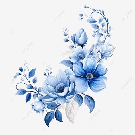 corner frame of the blue flowers plant with flowers and leaves Wedding Invitation Card Design, Summer Png, Transparent Image, Holiday Flyer, Beach Umbrella, Invitation Card Design, Line Art Drawings, Flowers And Leaves, Wedding Invitation Cards