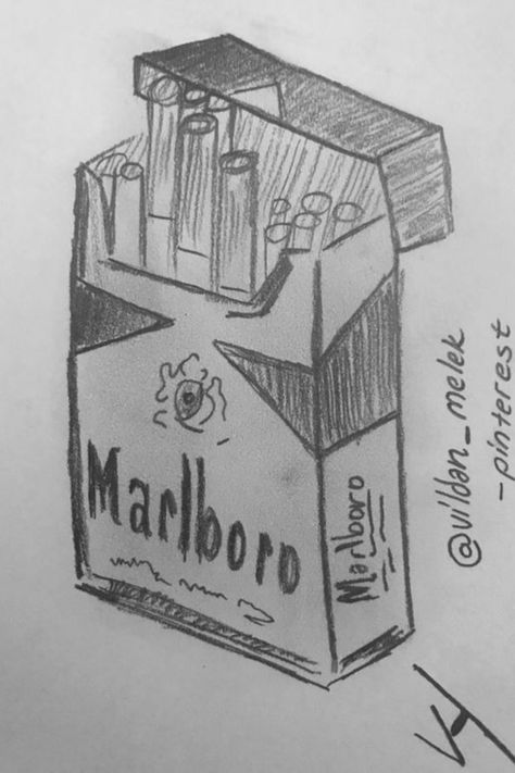 Cigeratte Sketch, Cigeratte Box Drawing, Drawings Of Lighters, Ciggaretes Drawings, How To Draw Ciggarates, Ciggerette Aesthetic Drawing, Drawing Ideas Ciggaretes, Cigerattes Aesthetic Drawings, Ciggerette Drawings