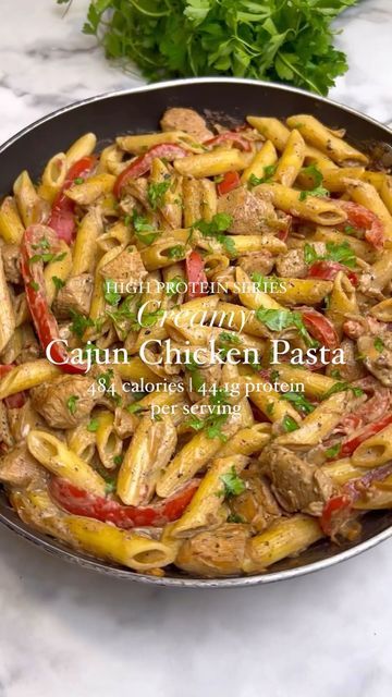 Healthy Pork Chops, Creamy Cajun Chicken Pasta, Creamy Cajun Chicken, High Protein Pasta, Pork Loin Roast Recipes, Protein Pasta, Healthy Dinner Recipes For Family, Cajun Chicken Pasta, Cajun Chicken