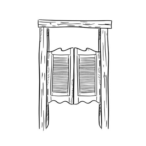 Saloon door illustration in black and white. Illustration about industry, restaurant, exit, illutration, saloon, western, entrance, concept, doors, wood, barn, doodle - 321946885 Door Illustration, Wood Barn, White Illustration, Black And White Illustration, Entrance, Stock Vector, Vector Illustration, Doodles, Doors