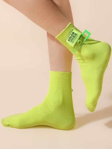 Green    Cotton Plain Crew Socks Embellished   Men Socks Socks Illustration, Heels And Socks, Sock Store, Orange Backpacks, Green Socks, Stylish Socks, Men Socks, Socks Men, Designer Socks