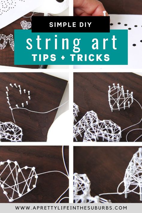 DIY String Art Projects are fun and easy to make!  Here are some tips and tricks to get you started! Thread Art Diy, Yarn Art Diy, Art Tips And Tricks, String Art Letters, String Art Patterns Templates, String Art Patterns Free, Afro Hairstyles Women, Summer School Crafts, Printable String Art Patterns