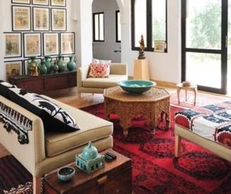 51 Relaxing Moroccan Living Rooms | DigsDigs Dekorasi Maroko, Dekorasi Bohemia, Design Marocain, Moroccan Inspiration, Moroccan Living Room, Moroccan Homes, Moroccan Interiors, Modern Moroccan, Maximalist Decor