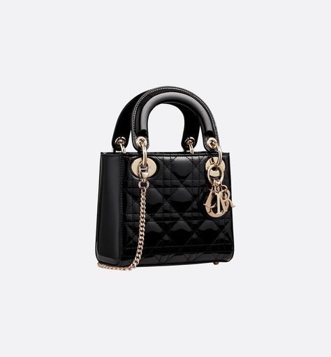 Mini Lady Dior calfskin bag - Bags - Women's Fashion | DIOR Lady Dior Mini, Mini Lady Dior, Lady Dior Handbag, Dior Handbags, The Lady, Lady Dior Bag, Color Oro, Lady Dior, Chains Jewelry