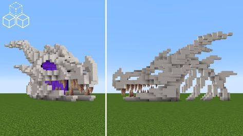 How to Build a Dragon Skull Portal | Minecraft Tutorial - YouTube Skull Minecraft, Minecraft Dragon Build, Build A Dragon, Minecraft Skull, Minecraft Dragon, Minecraft Heads, Skull Statue, Dragon Skull, Minecraft Inspo