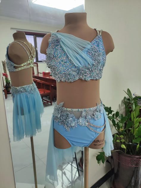 Lyrical Dance Costumes Solo, Lyrical Dance Costumes, Solo Dance Costumes, Dance Moms Costumes, Cute Dance Costumes, Trio Costumes, Contemporary Dance Costumes, Custom Dance Costumes, Dance Competition Costumes