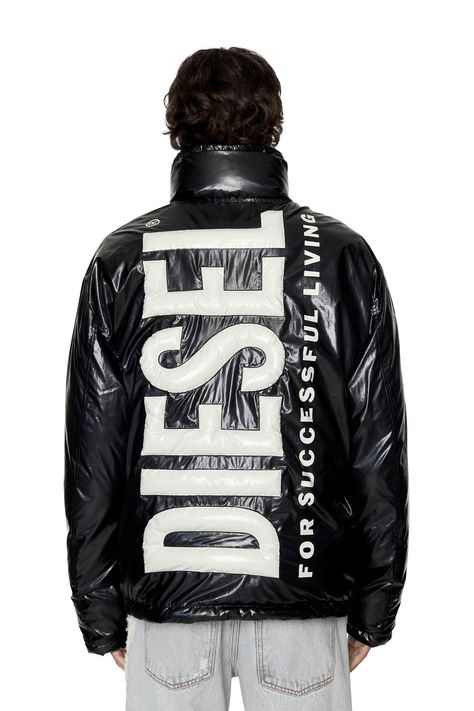 Diesel Jacket, Reversible Puffer Jacket, Bold Branding, Diesel Store, Oversized Puffer, Streetwear Jackets, Men Closet, Winter Jacket Men, Fashion Victim