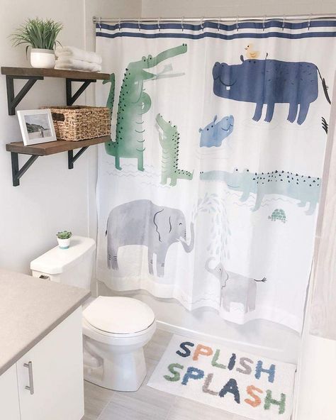 Boys Bathroom Ideas Toddler, Neutral Kids Bathroom Ideas, Unisex Kids Bathroom Ideas, Neutral Kids Bathroom, Boy Bathroom Ideas, Gender Neutral Kids Bathroom, Small Kids Bathroom