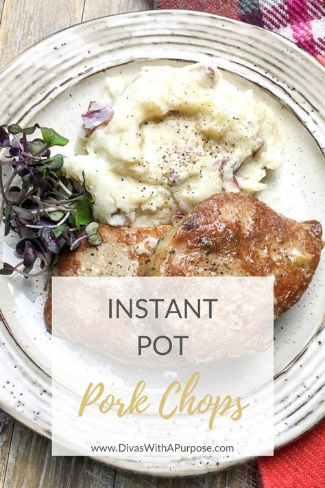 These simple and scrumptious Instant Pot pork chops are the perfect weeknight meal! They pair great with mashed potatoes and broccoli in our household. Instapot Pork Chops, Instant Pot Boneless Pork Chops, Goat Cheese Sauce, Instant Pot Pork Chops, Juicy Pork Chops, Instant Pot Pork, Comfort Food Recipes Dinners, Boneless Pork Chops, Chops Recipe