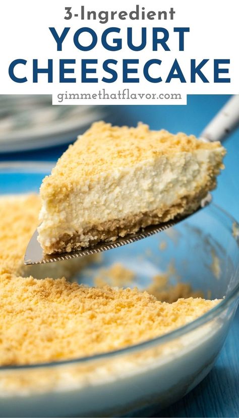 Greek Yoghurt Recipes, Yogurt Dessert Recipes, Greek Yogurt Cheesecake, Yogurt Cheesecake, Greek Yogurt Cake, Yoghurt Recipe, 3 Ingredient Desserts, Yogurt Dessert, Yoghurt Cake