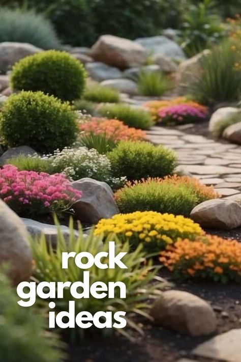 Dive into DIY rock garden projects that beautify your landscape without breaking the bank. Learn how to select and arrange rocks for a stunning, low-maintenance garden. Diy Rock Garden, Landscaping Hacks, Easy Landscaping Ideas, Rock Flower Beds, Succulent Rock Garden, Rockery Garden, Rock Garden Ideas, River Rock Garden, Zen Rock Garden