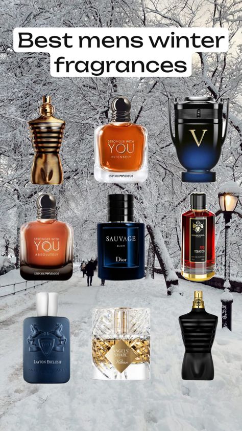 Men’s fragrance | men’s aftershave | Armani | stronger with you intensely | stronger with you absolutely | Jean Paul gautier | Jean Paul gautier elixir | jean Paul gautier le parfum | killian angels share | invictus | invictus victory | Dior savage | savage elixir | mancera | mancera red tobacco | parfum de Marley | parfum de Marley Layton | men’s winter fragrances Dior Savage, Winter Cologne, Fragrances Perfume Men, Armani Stronger With You, Fragrance Men, Angels Share, Winter Perfume, Guys Grooming, Cologne Collection