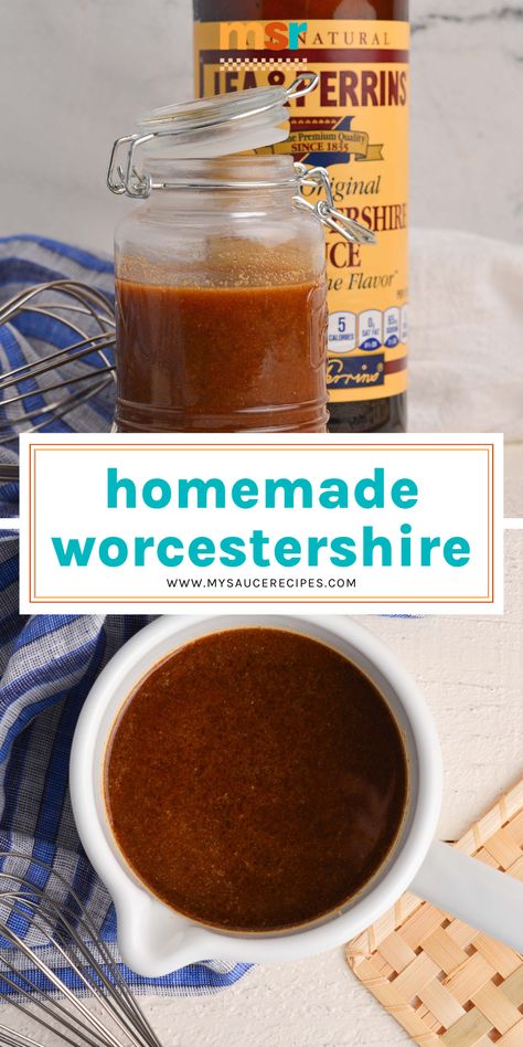 Make your own homemade Worcestershire Sauce with simple ingredients so that you can have the popular sauce handy all the time! Homemade Worcestershire Sauce, Red Wine Mushroom Sauce, Worcestershire Sauce Recipes, Best Sauce Recipe, Tzatziki Sauce Recipe, Homemade Tzatziki Sauce, Homemade Tzatziki, Homemade Condiments, Sauce For Chicken