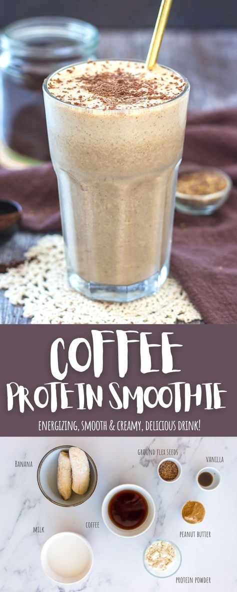 Protien Smoothies Recipes With Vanilla Powder, Protein Coffee Drink Recipes, Protein Powder Coffee Drinks, High Protein Coffee Smoothie, Vanilla Protein Powder Recipes Smoothies, Vanilla Protein Coffee, Protein Coffee Smoothie, Vanilla Protein Smoothie Recipes, Protein Coffee Drink